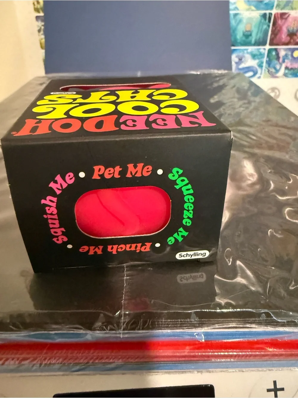 NeeDoh Cool Cats Red Cat Squeeze Toy by
